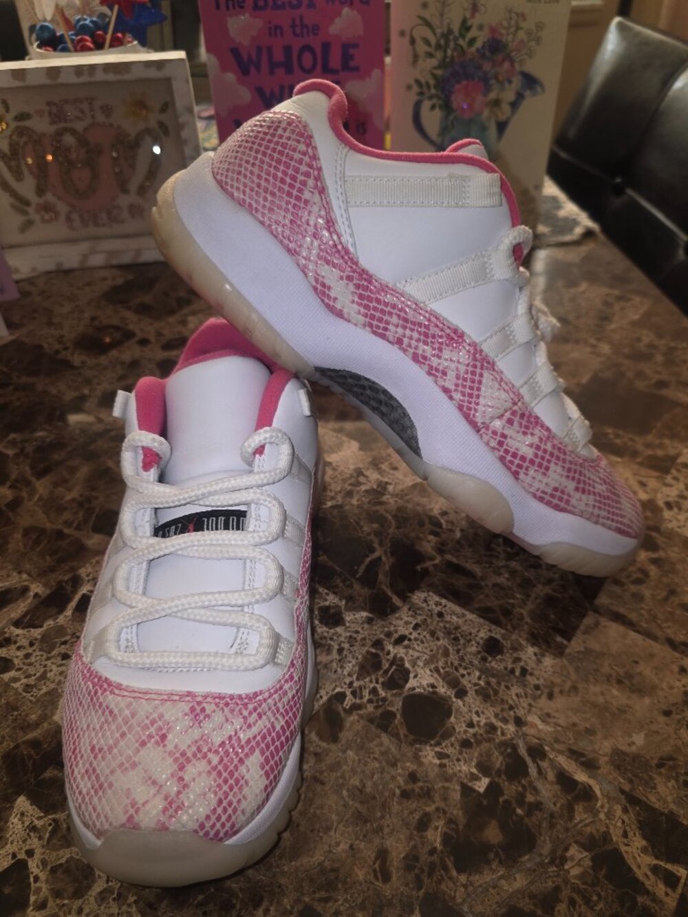 🔥 Air Jordan 11 Retro Low Pink Snakeskin Size 8 W/6.5 M Super Clean Pristine